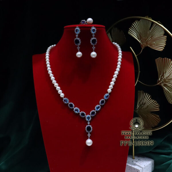 Elegant daily Bride Light Luxury Necklace Masterpiece Set - Image 4