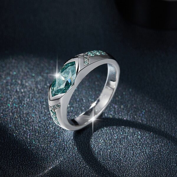 New Arrival Turquoise Moissanite Diamond Ring