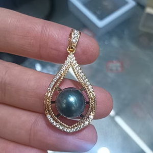 Freshwater Black Pearl Drop Pendant Necklace