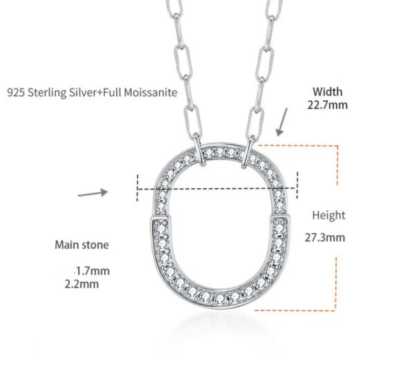 NEW ARRIVAL LOCK MOISSANITE PENDANT IN STERLING SILVER - Image 2