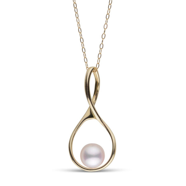 Sea Water Natural Pearl Wishbone Collection Pendant