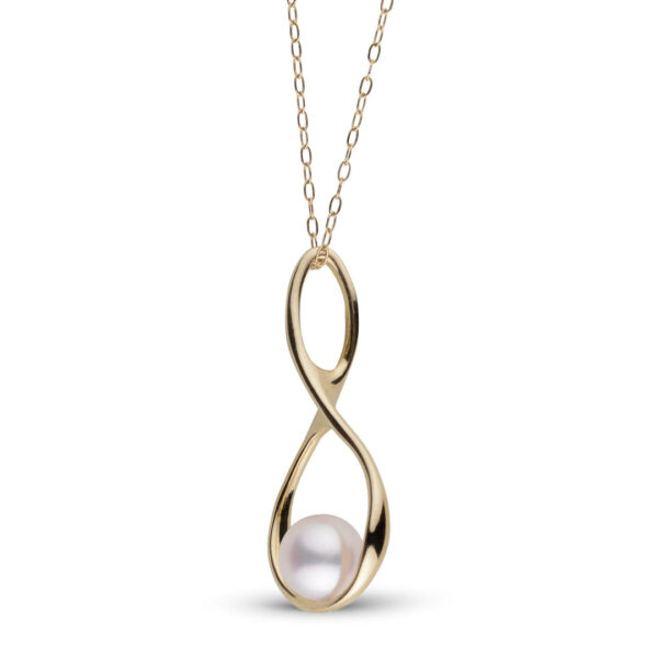 Sea Water Natural Pearl Wishbone Collection Pendant - Image 4