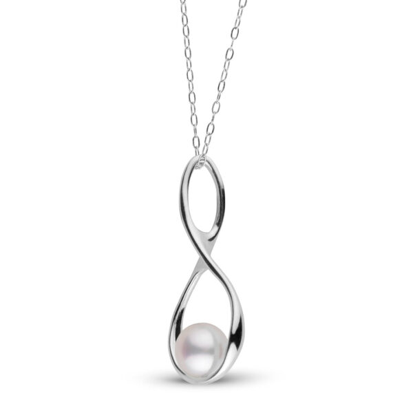 Sea Water Natural Pearl Wishbone Collection Pendant - Image 3