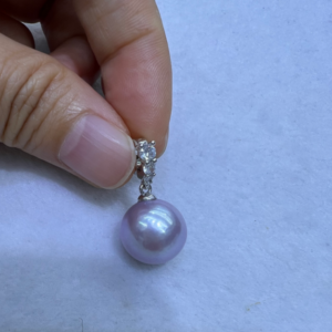 Unique Sweet Potato Purple All-Purpose Clasp Pendant💖 Natural colored Pearls, 13.2 mm in size, virtually flawless.