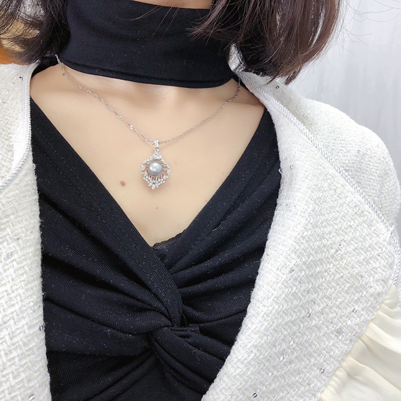 Authentic Freshwater Real Pearl Necklace, Earrings and Ring Three-Piece Set, Feminine Fashion Set for Girlfriend and Mother - Image 9