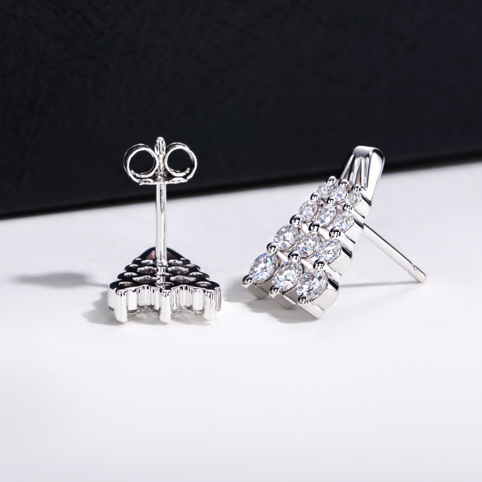 Cross-Border Exclusive Supply of Light Luxury Four-Layer Step Earrings, 925 Silver Gold-Plated D-Color Moissanite, Atmospheric Dangle Earrings for Banquets - Image 5