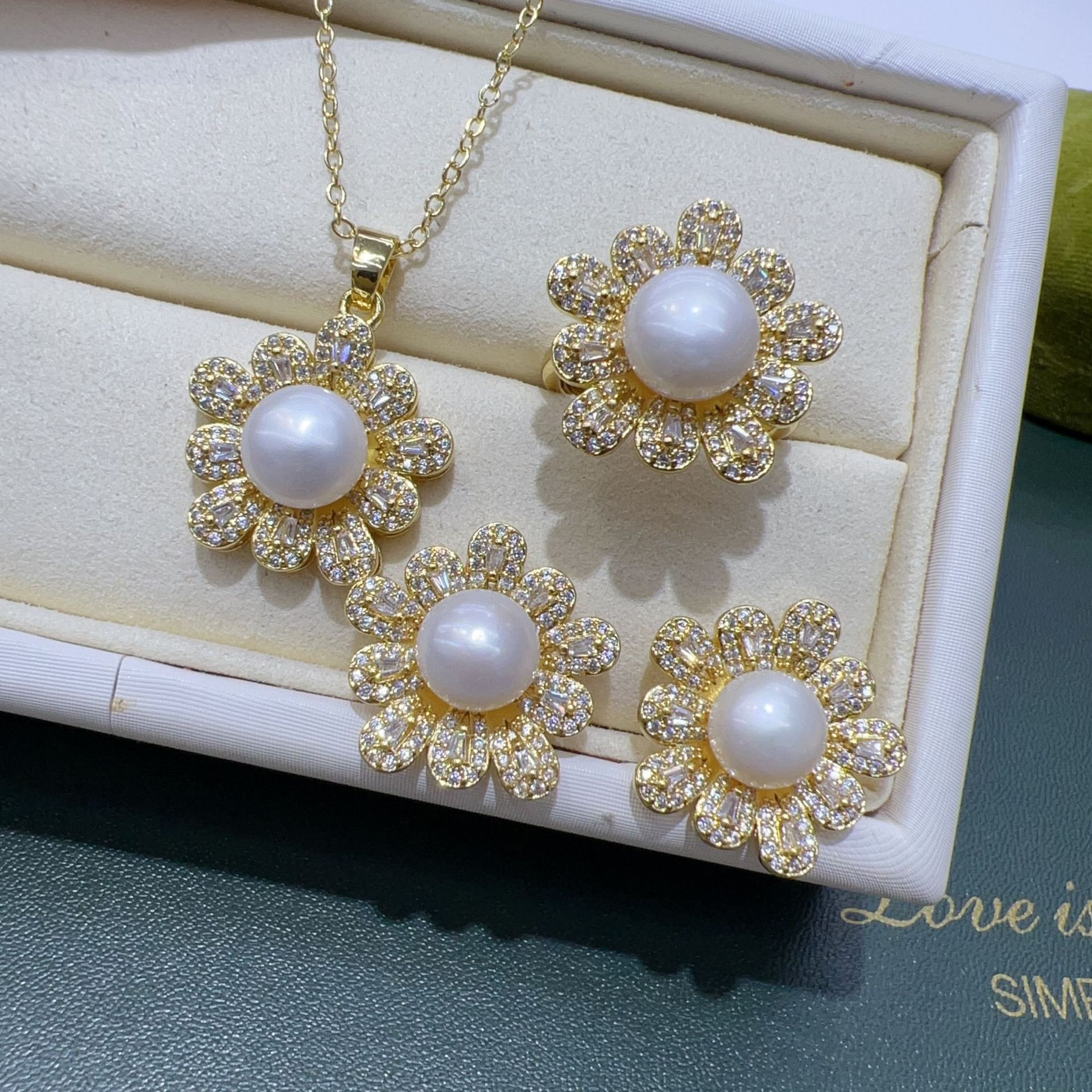 High-Quality Freshwater Pearl Inlaid Floral Set Is Full of Texture and Versatile for Everyday Wear - Image 6