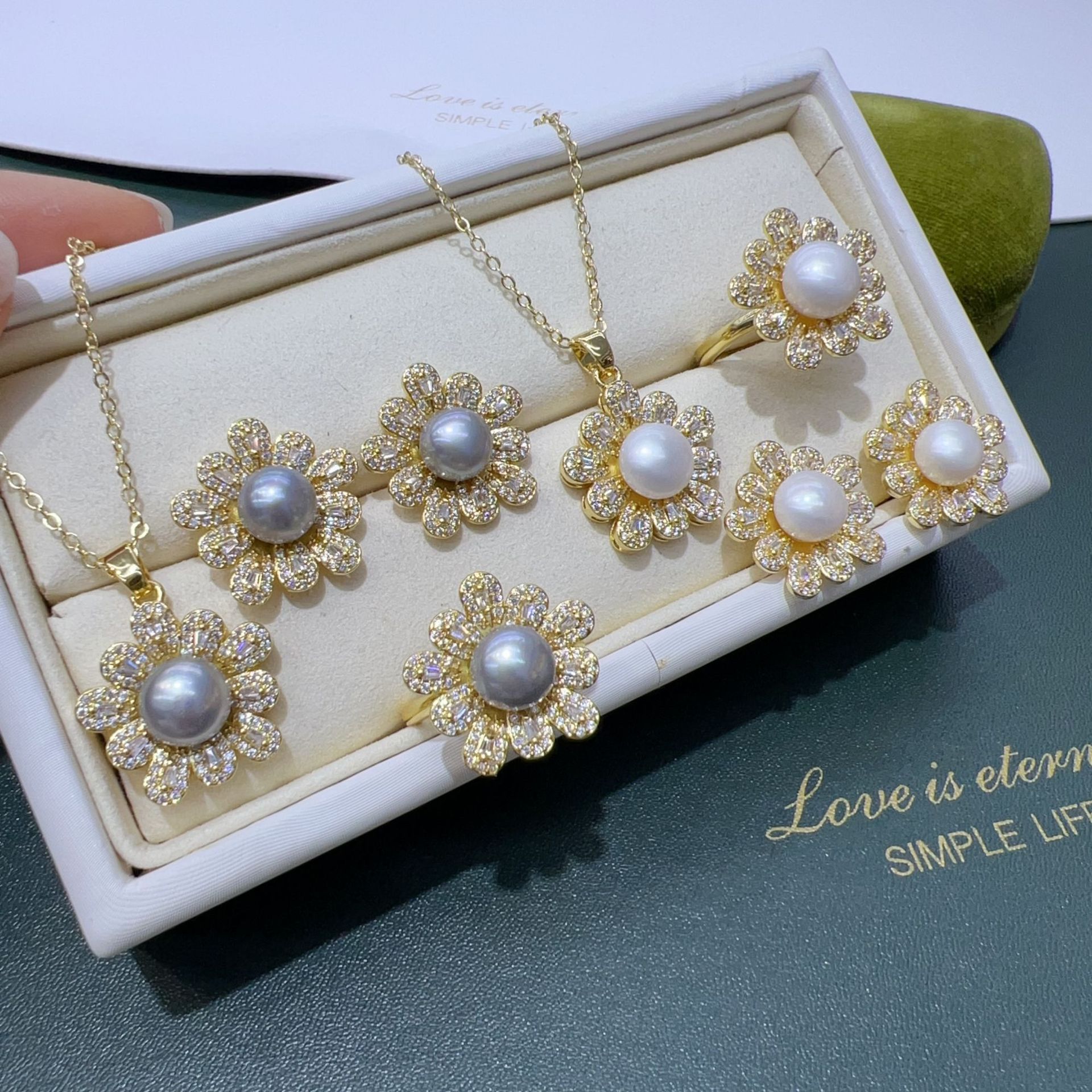 High-Quality Freshwater Pearl Inlaid Floral Set Is Full of Texture and Versatile for Everyday Wear - Image 10